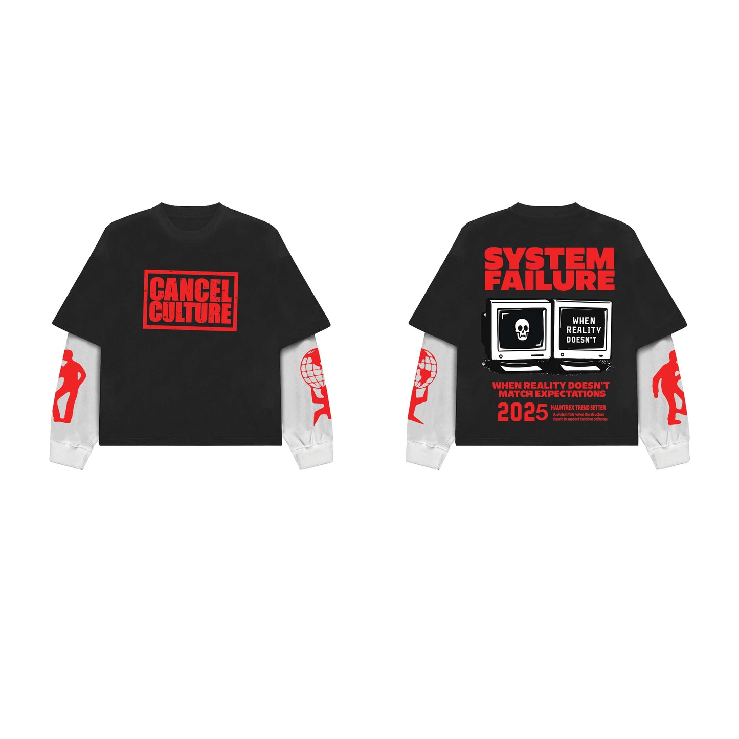 Cancel Culture B&W LS Oversized Tee
