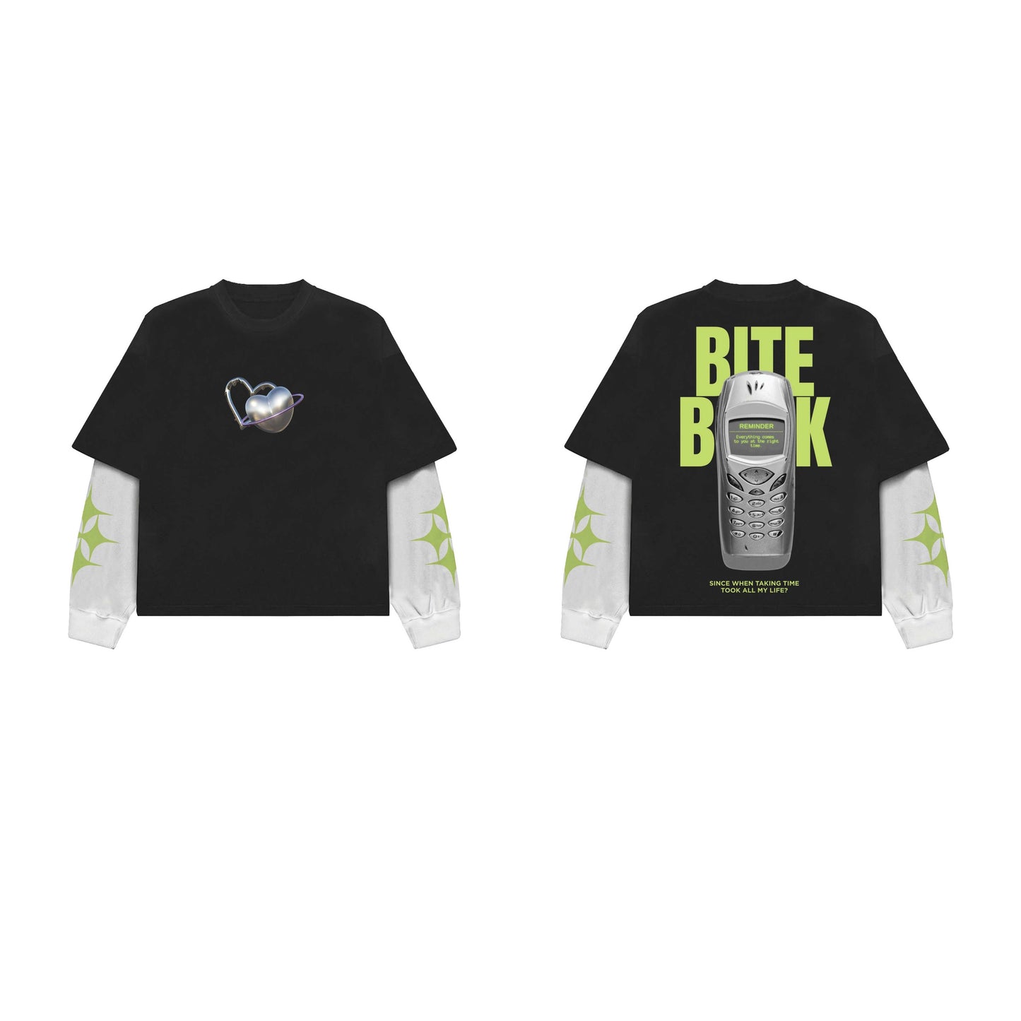 Take A Break B&W LS Oversized Tee