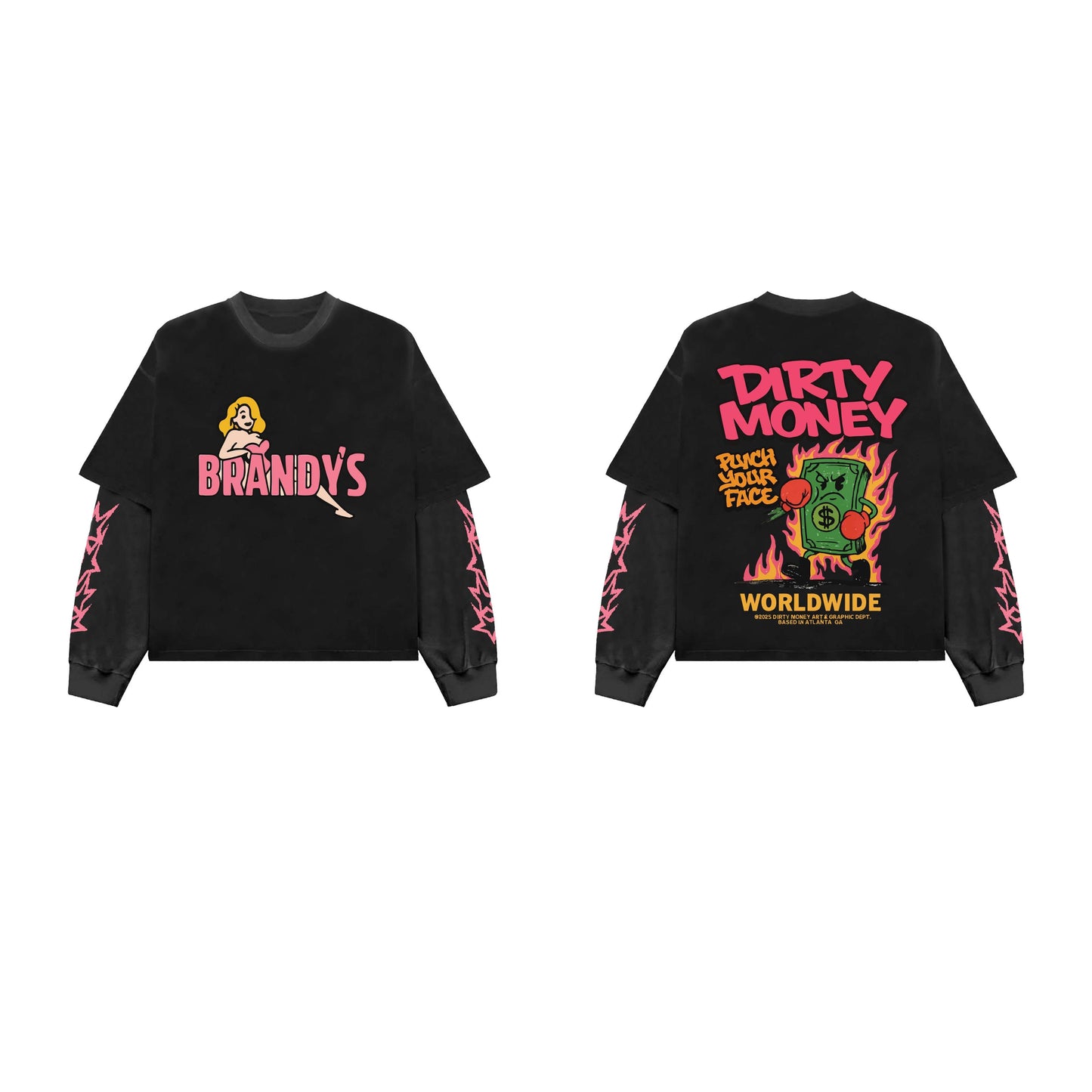 Dirty Money B&G LS Oversized Tee