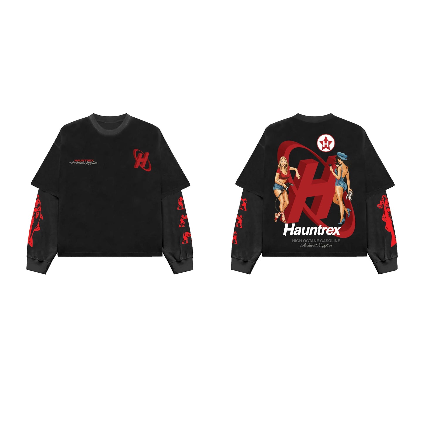 Hauntrex Gasoline B&G LS Oversized Tee