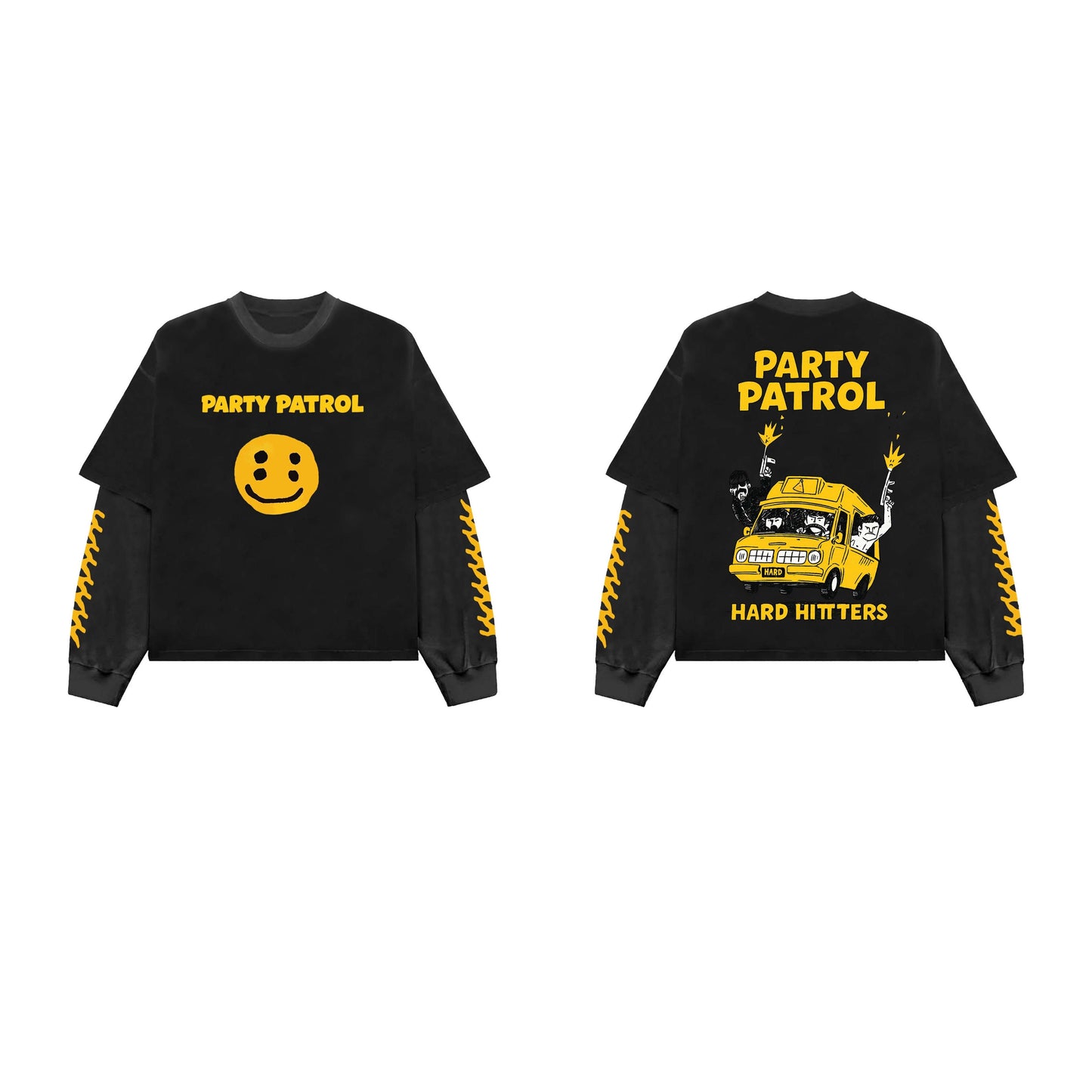 Party Patrol B&G LS Oversized Tee