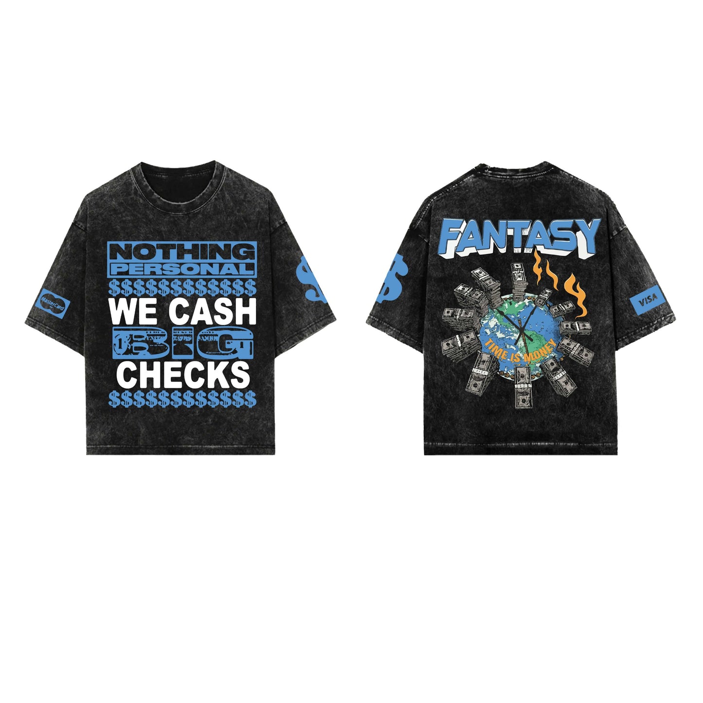 Big Checks Designed Oversized T-shirt