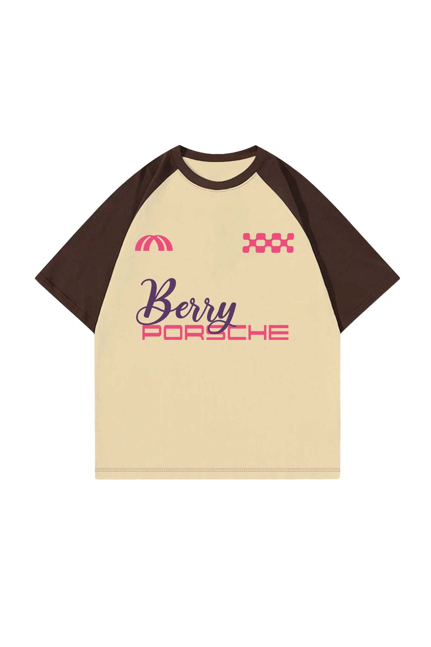 Berry Porsche Designed Ranglan Oversized T-shirt