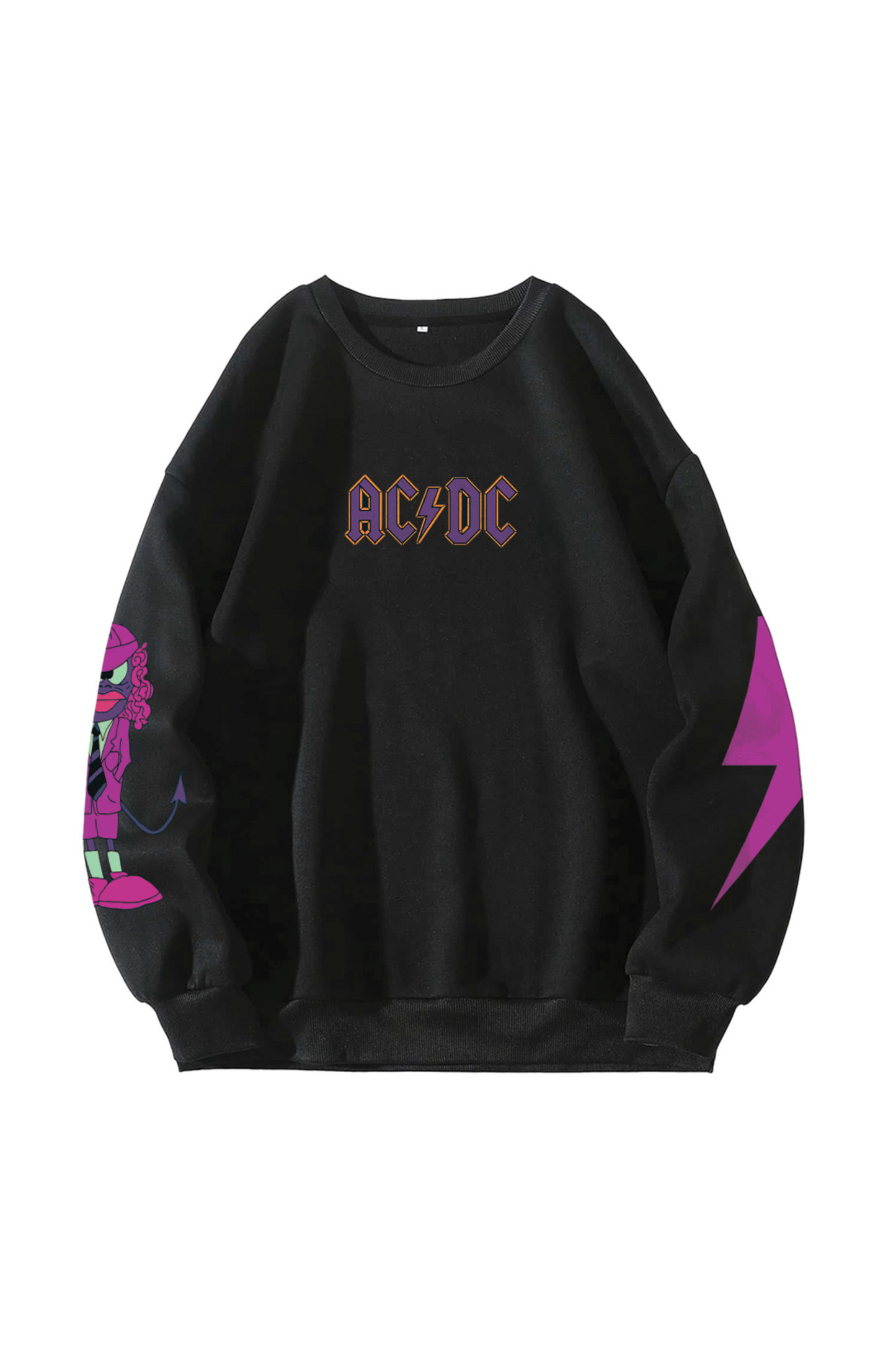 AC DC Designed Oversized Sweatshirt
