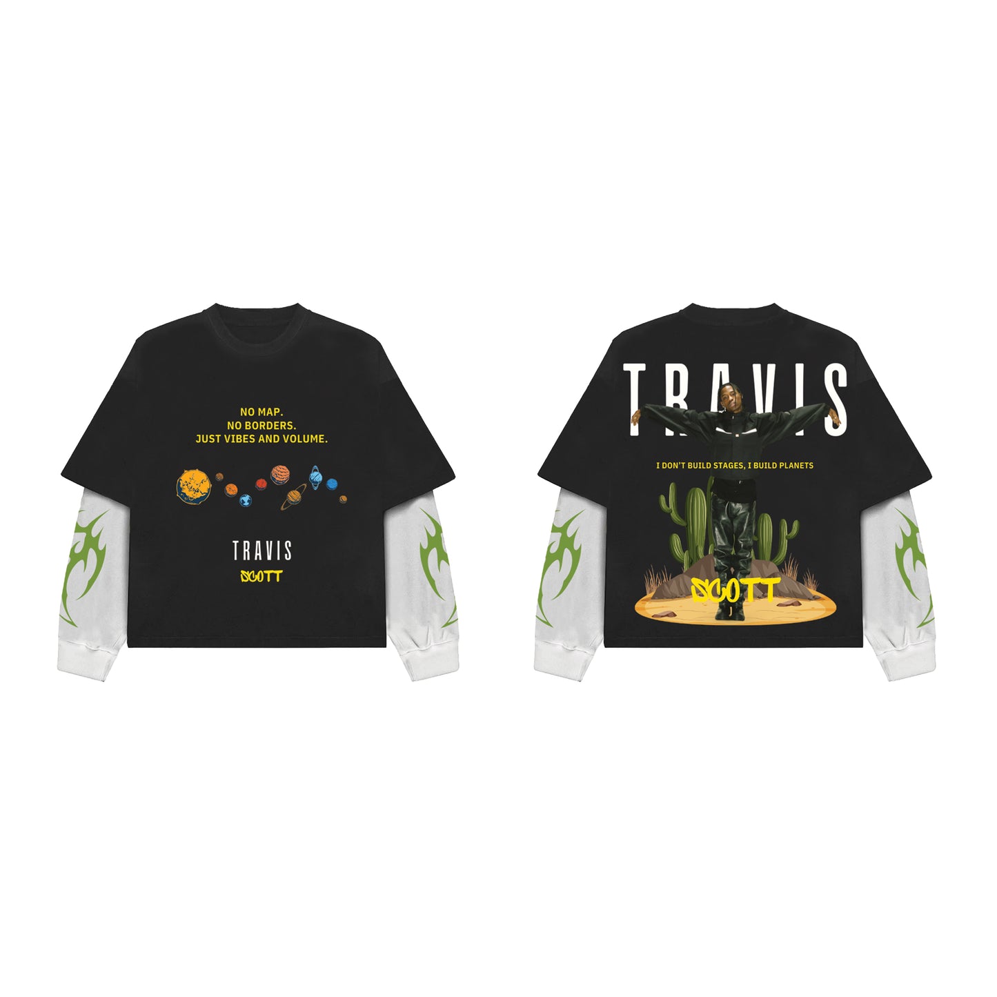 Travis Scott Designed Oversized Long Sleeve T-shirt
