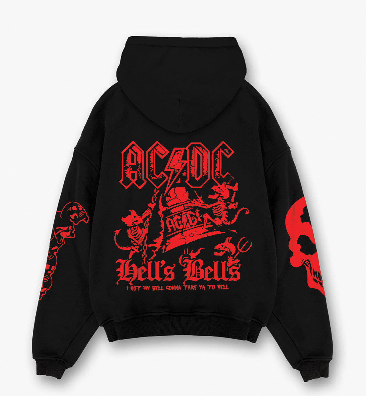 ACDC Designed Oversized Hoodie – Hauntrex