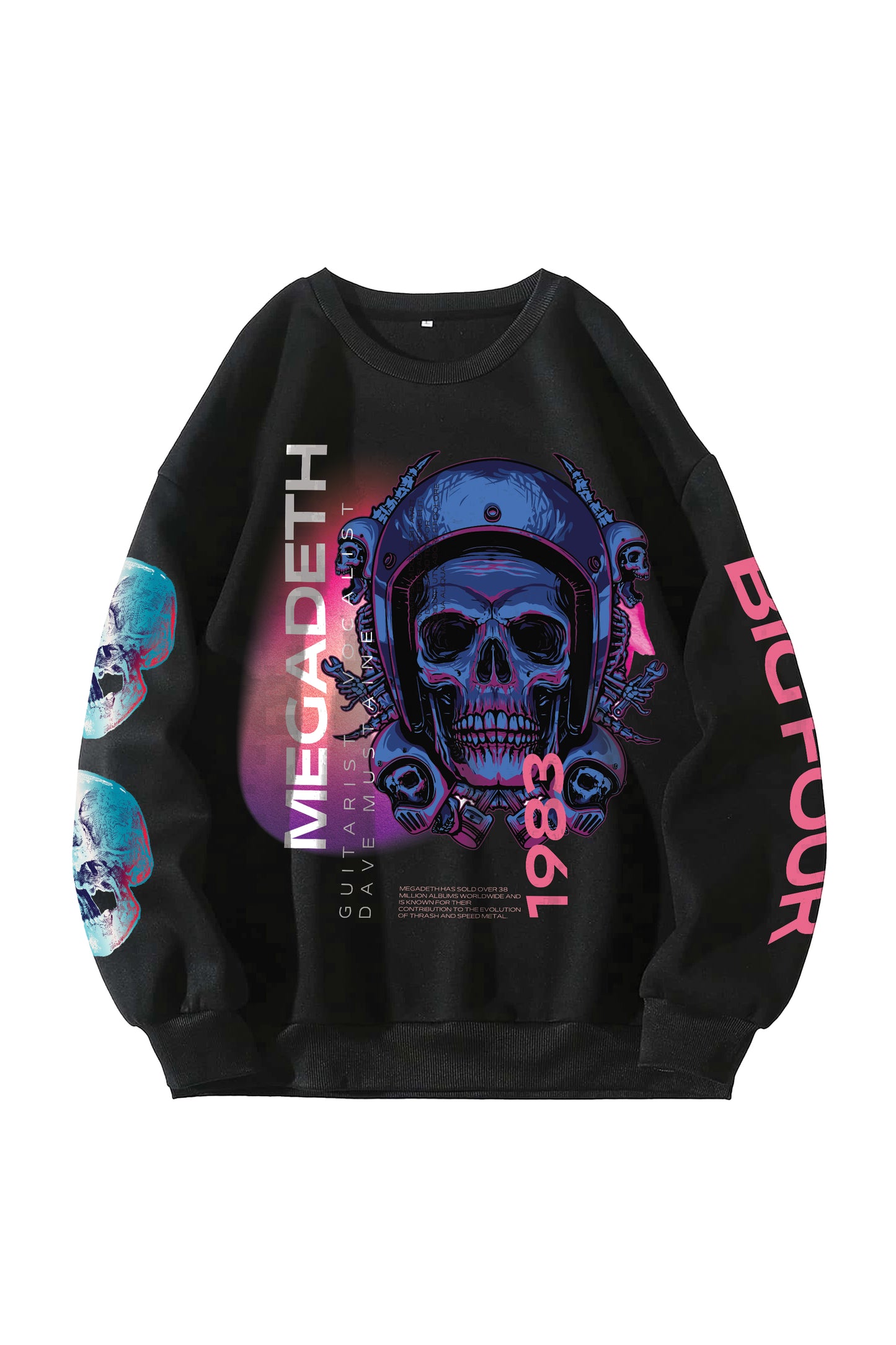 Megadeath Designed Oversized Sweatshirt