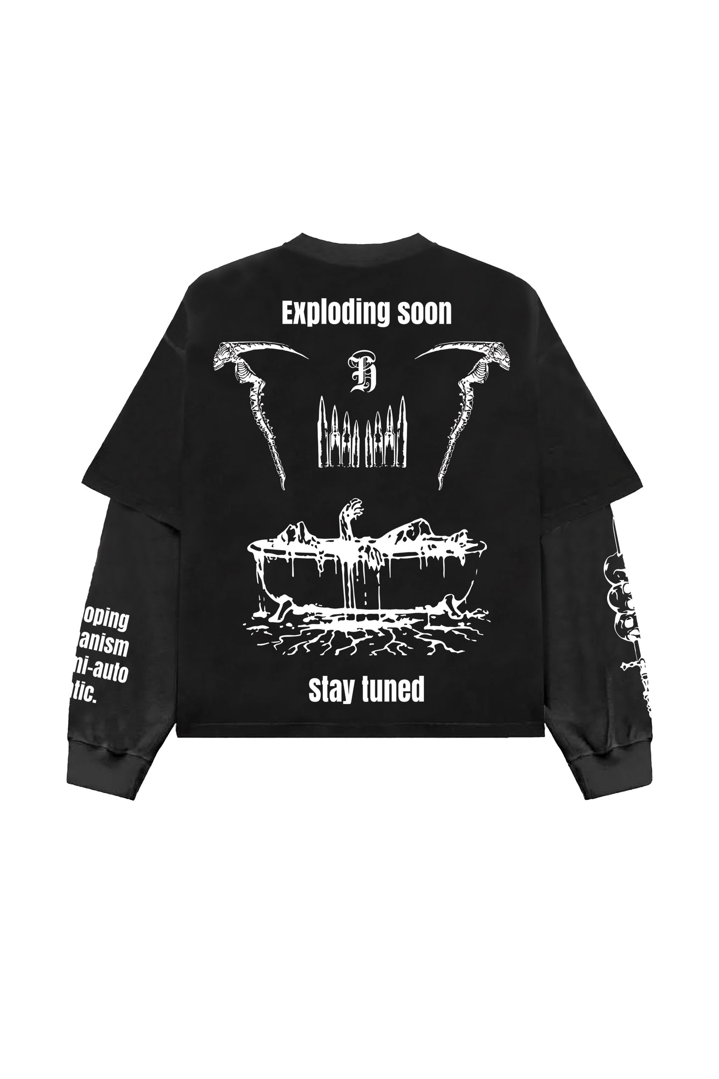 Semi - Automatic Designed Oversized Long Sleeve T-shirt