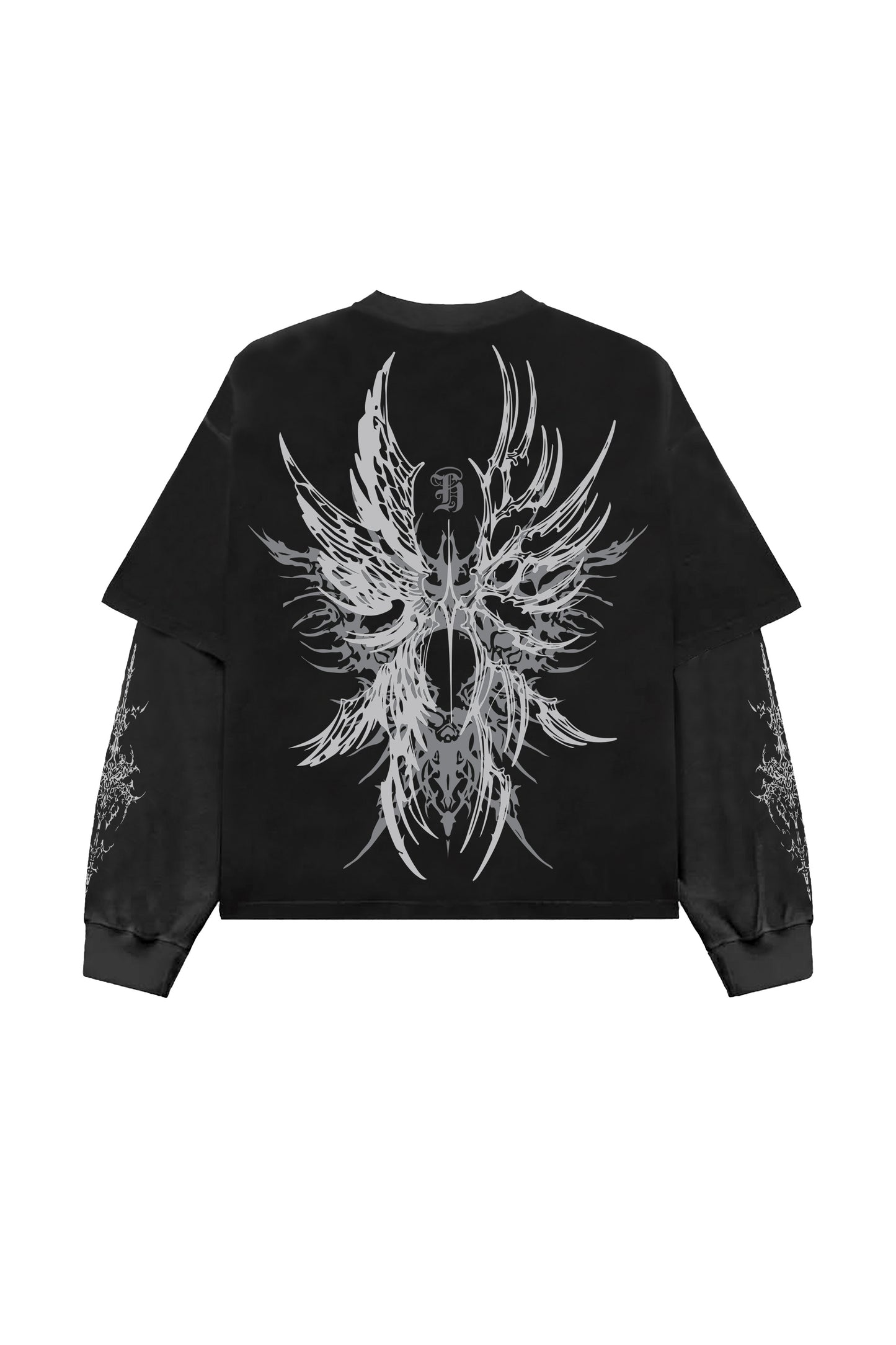 Runes in Progress Designed Oversized Long Sleeve T-shirt