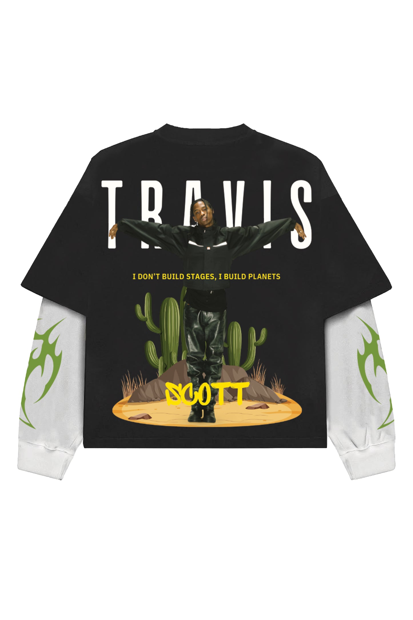 Travis Scott Designed Oversized Long Sleeve T-shirt