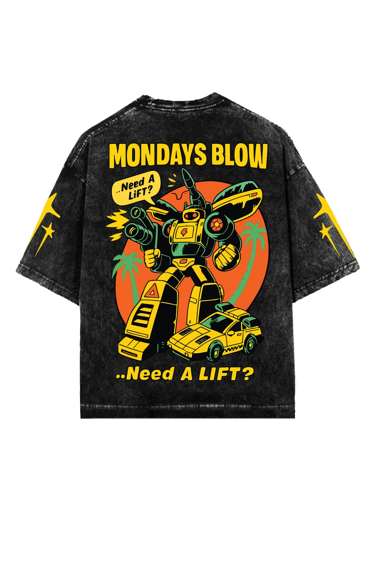 Mondays Blue Vintage Oversized Tee