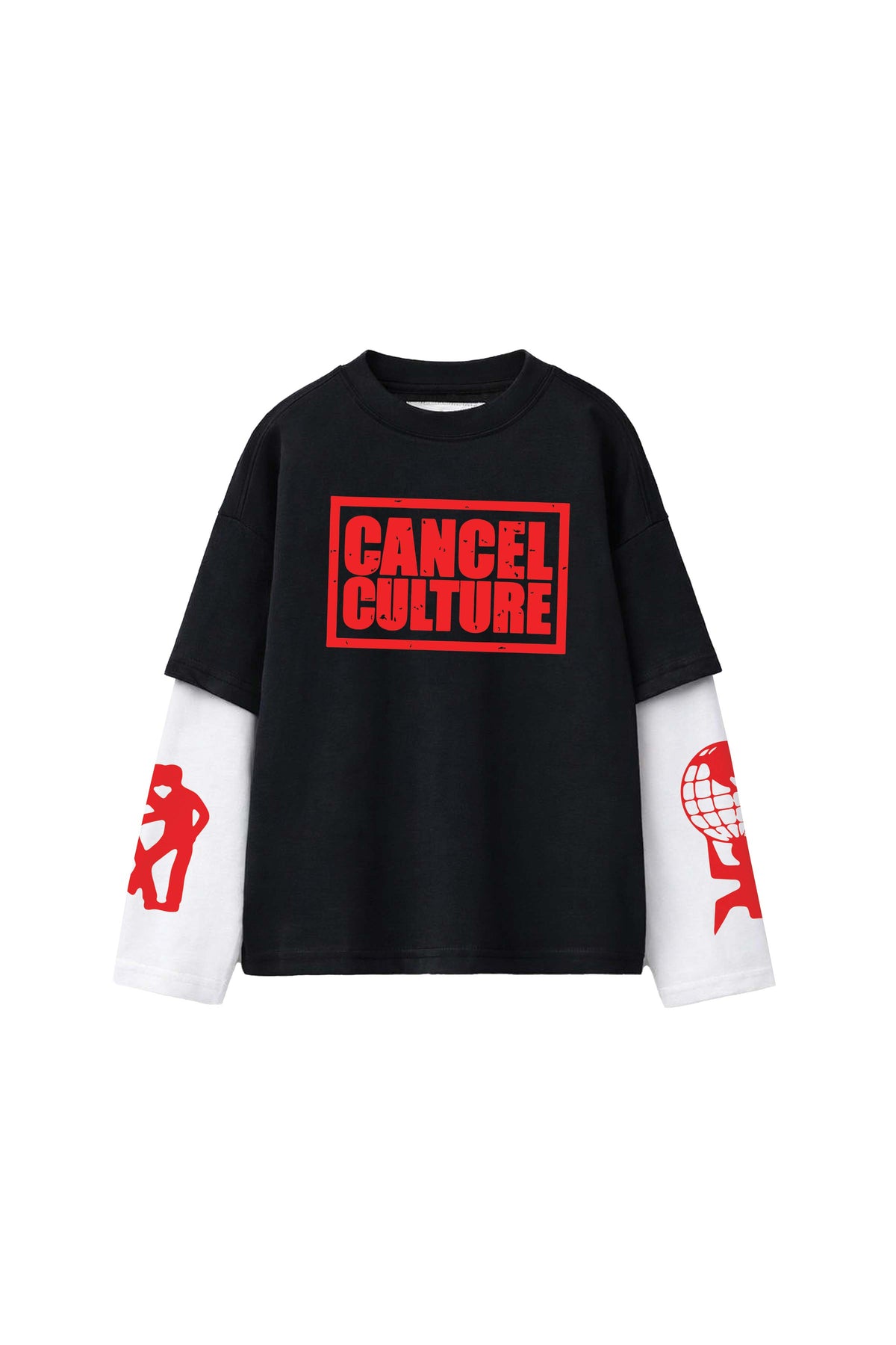 Cancel Culture B&W LS Oversized Tee