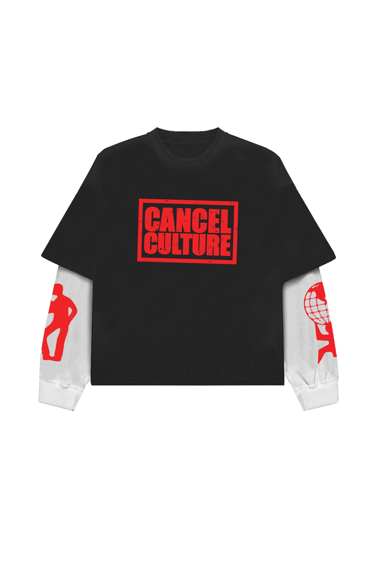 Cancel Culture B&W LS Oversized Tee