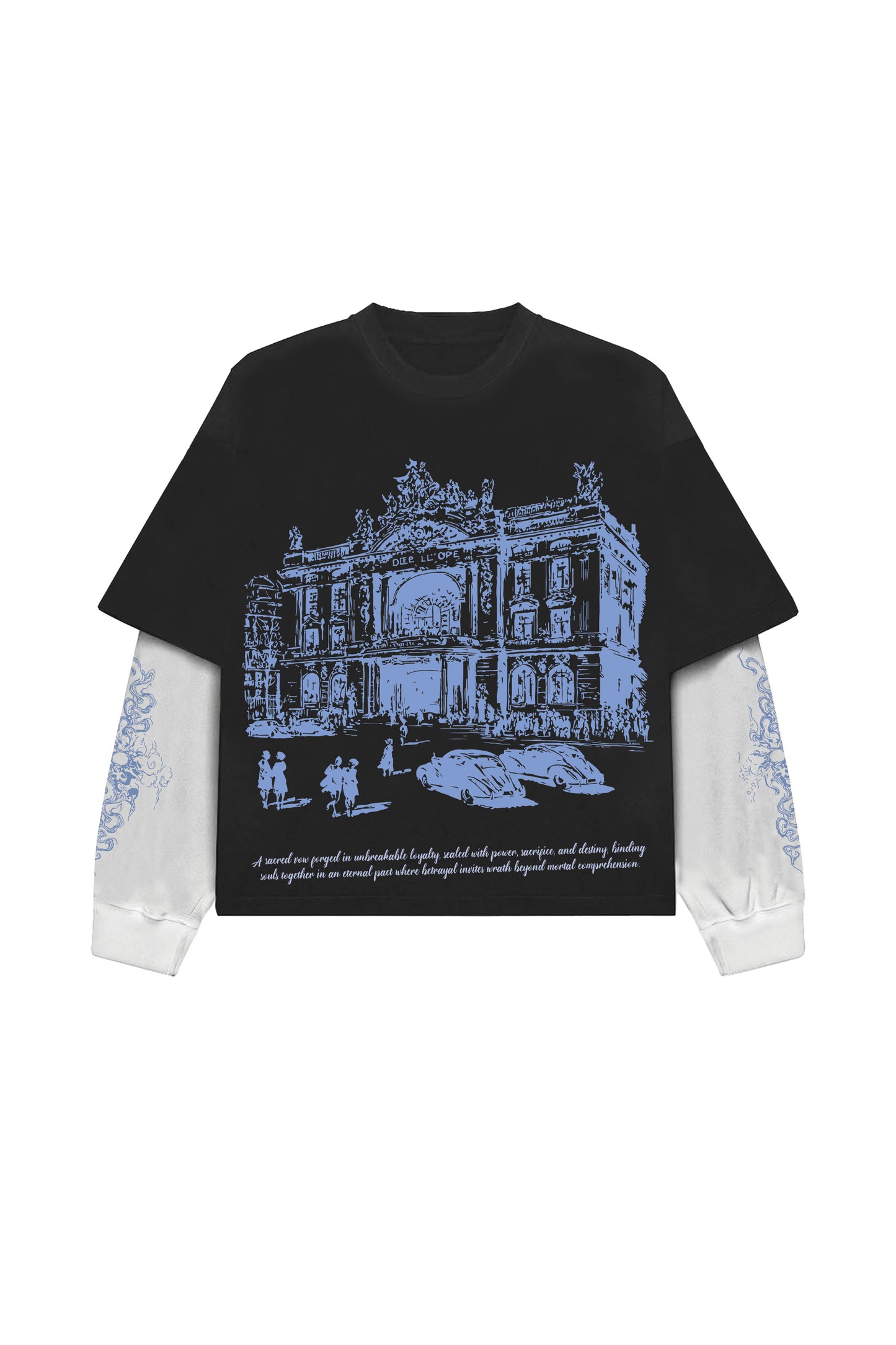 Blood Oath B&W LS Oversized Tee