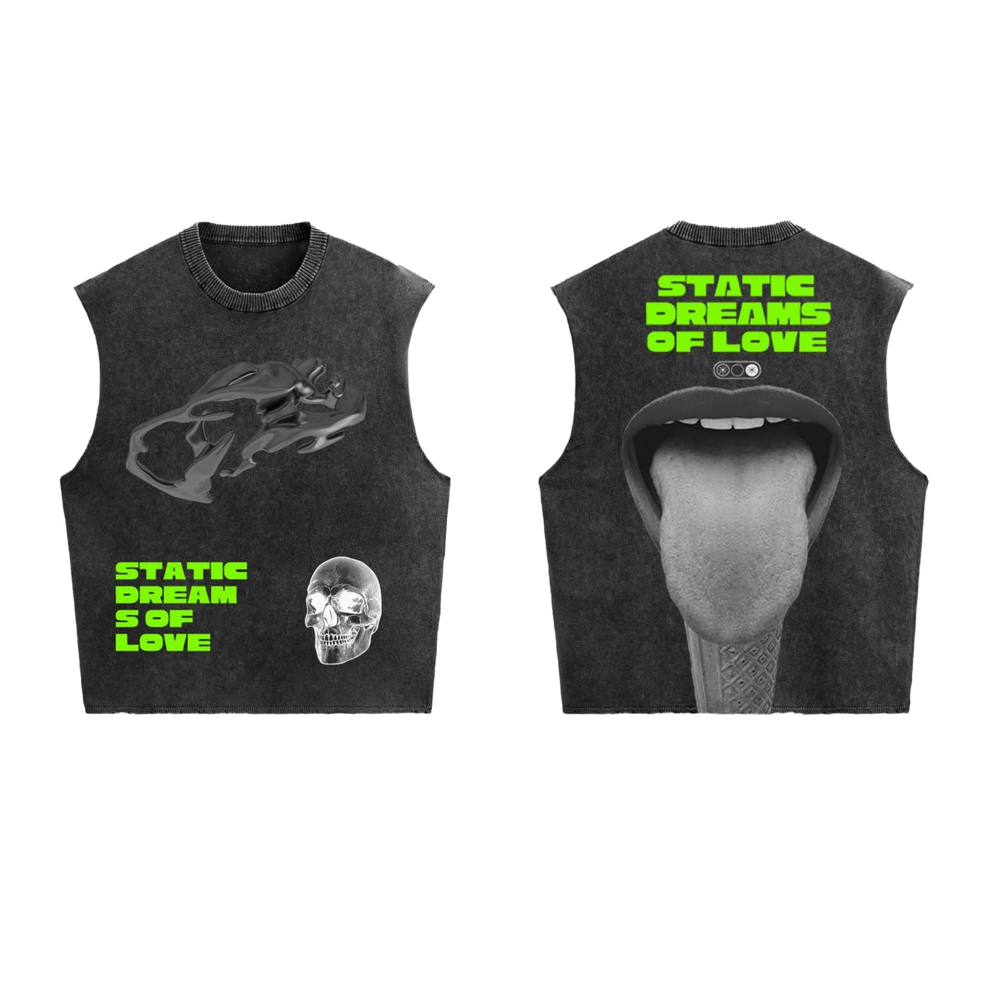 State Dreams Of Love Designed Vintage Oversized Tank