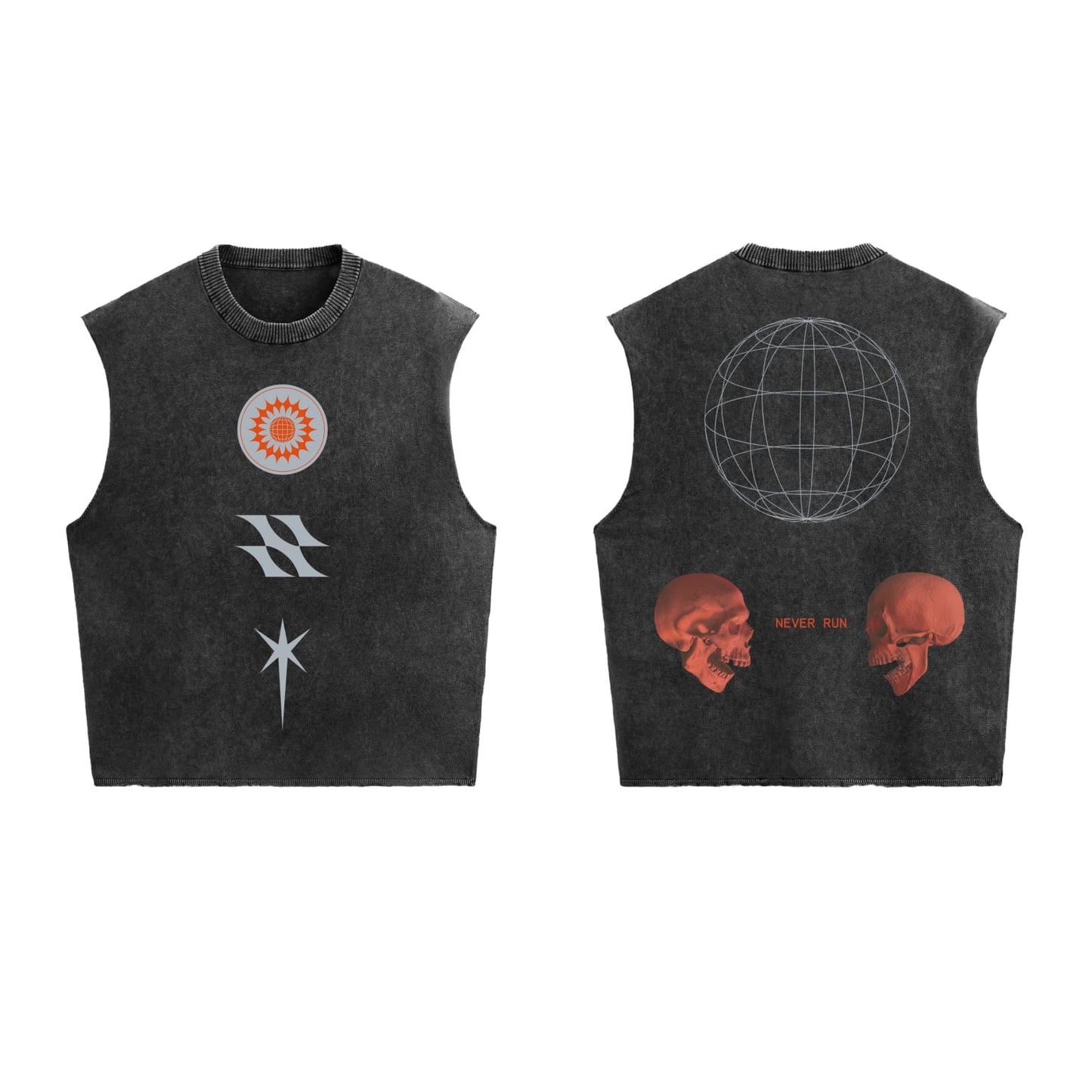 Never Run Designed Vintage Oversized Tank