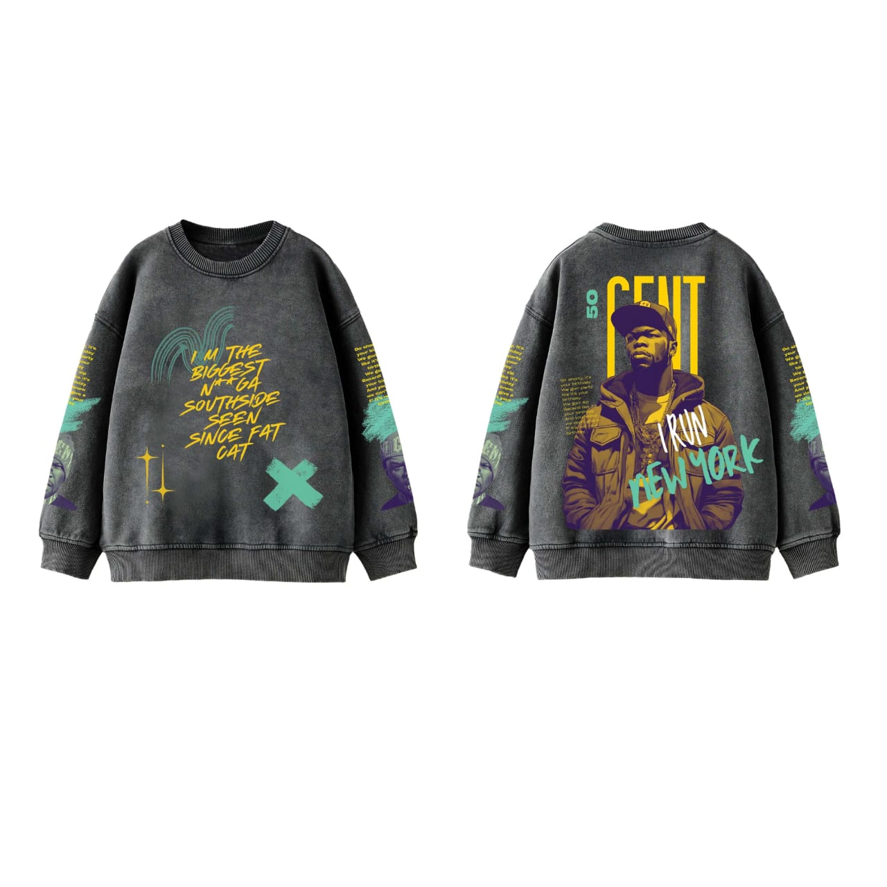 50Cent Designed Oversized Sweatshirt