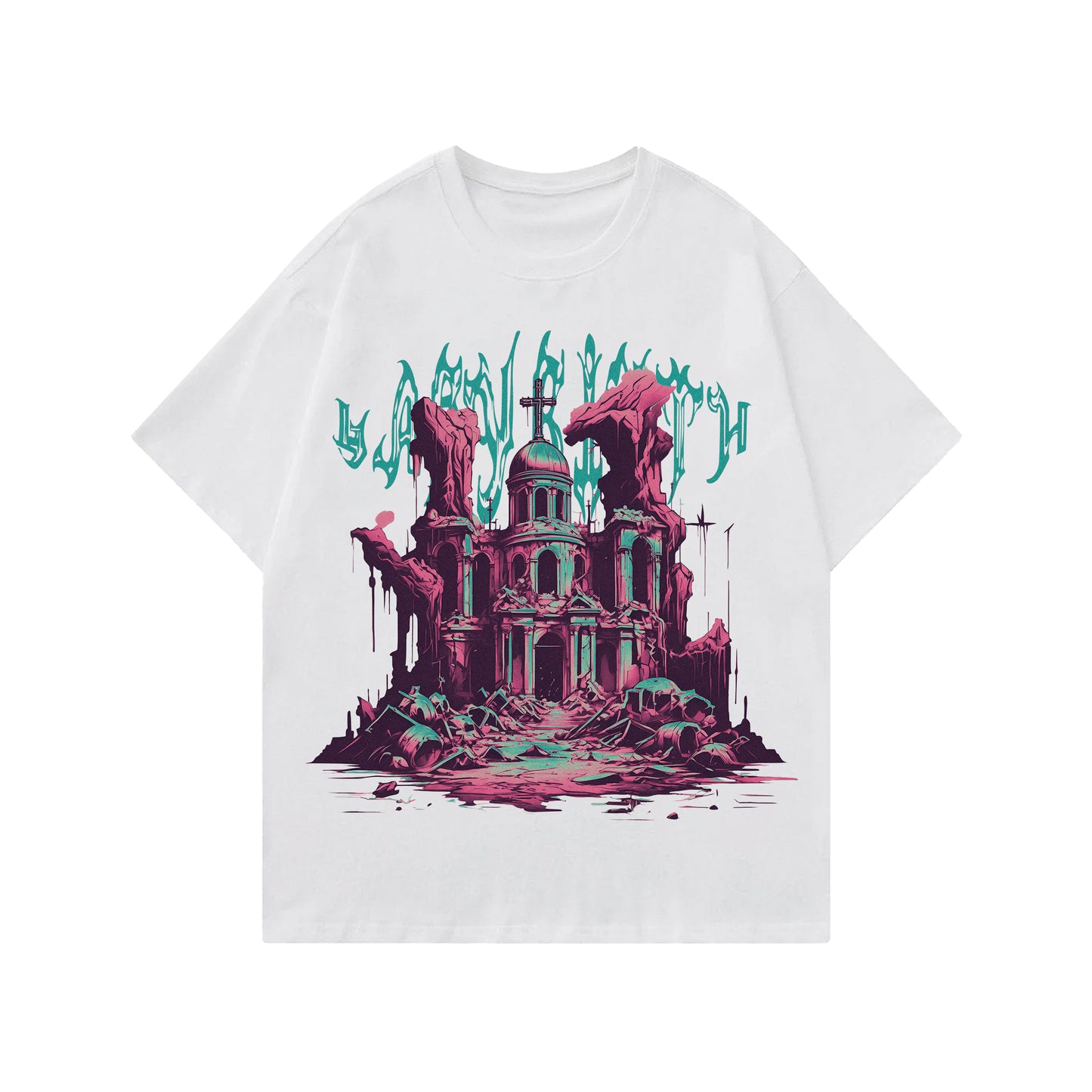 Labyrinth Designed Oversized T-shirt