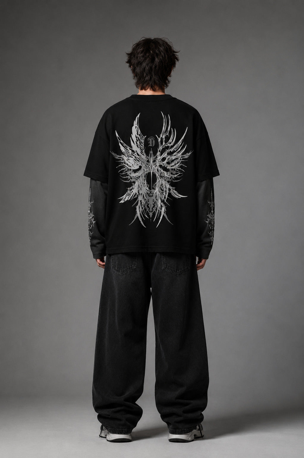 Runes in Progress Designed Oversized Long Sleeve T-shirt