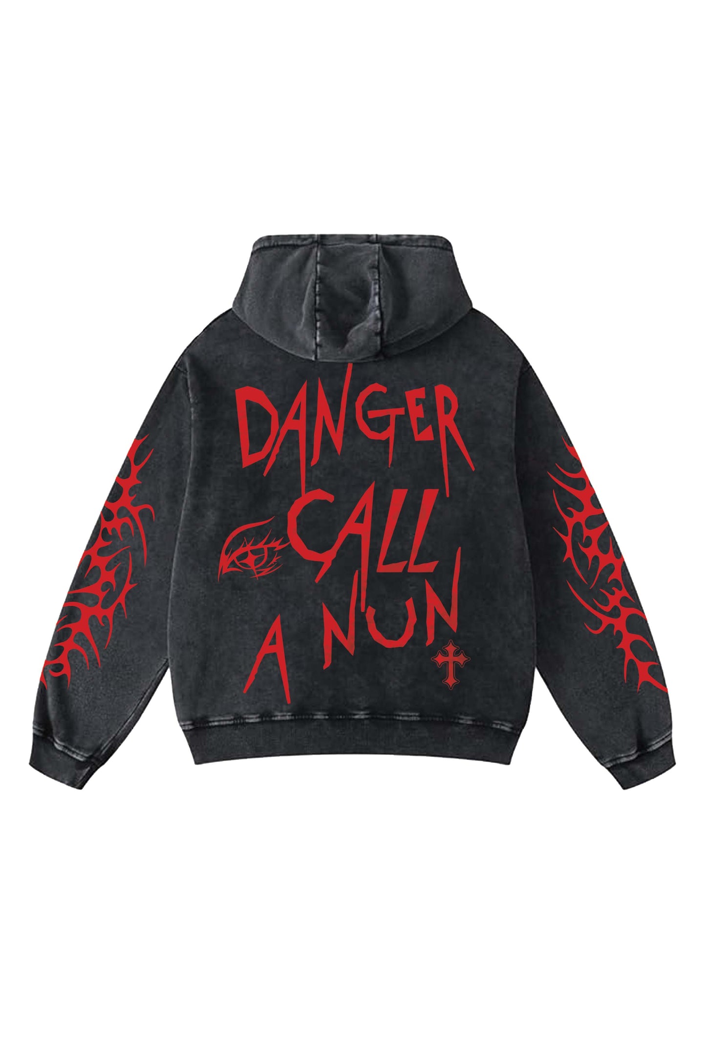 Danger Call A Nun Designed Oversized Hoodie