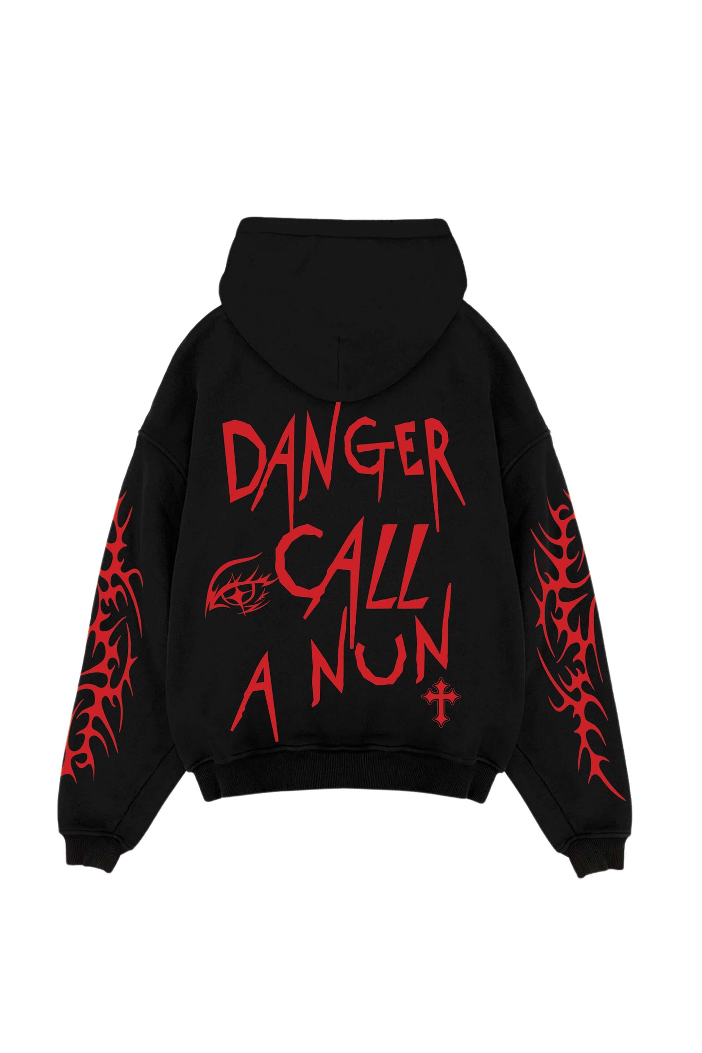 Danger Call A Nun Designed Oversized Hoodie