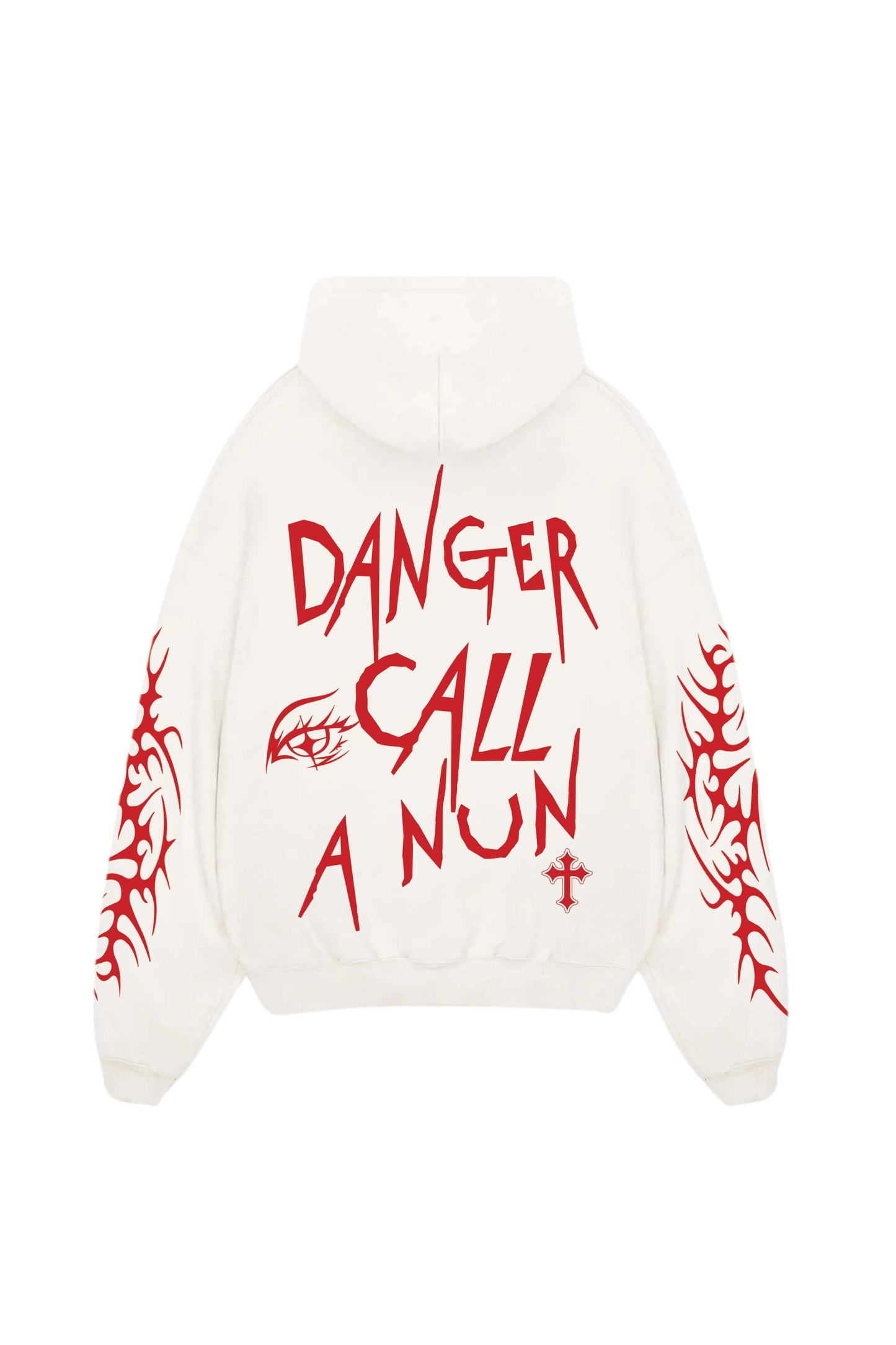 Danger Call A Nun Designed Oversized Hoodie