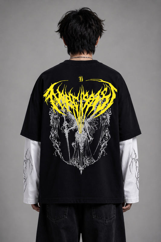 Ethereal Flame Angel LS Oversized Tee