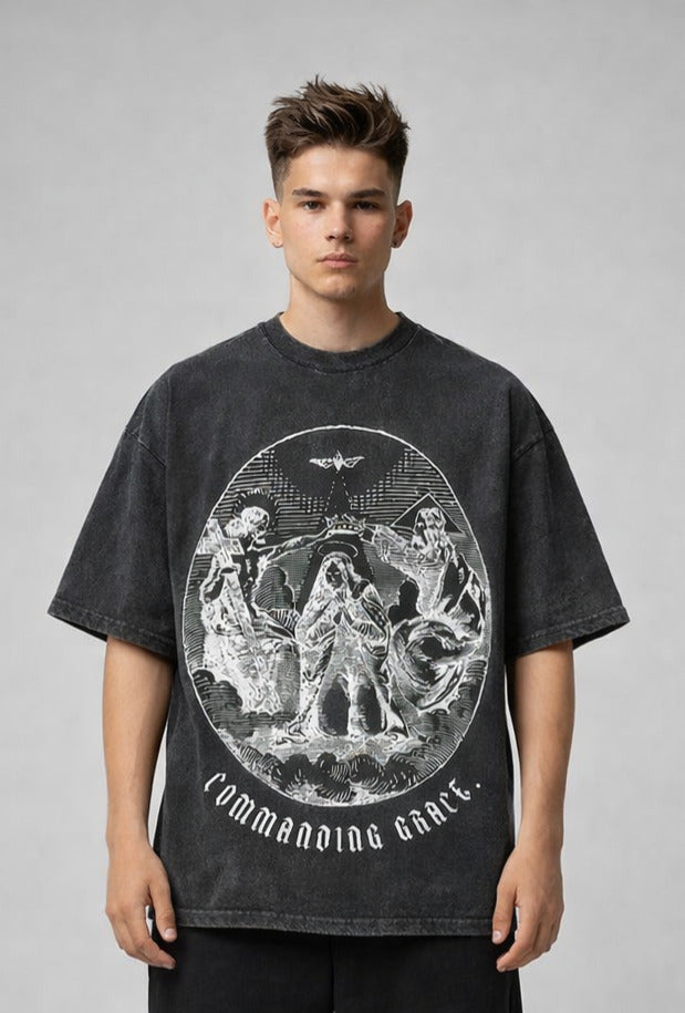 Mystic Monarch Designed Vintage Oversized T-shirt