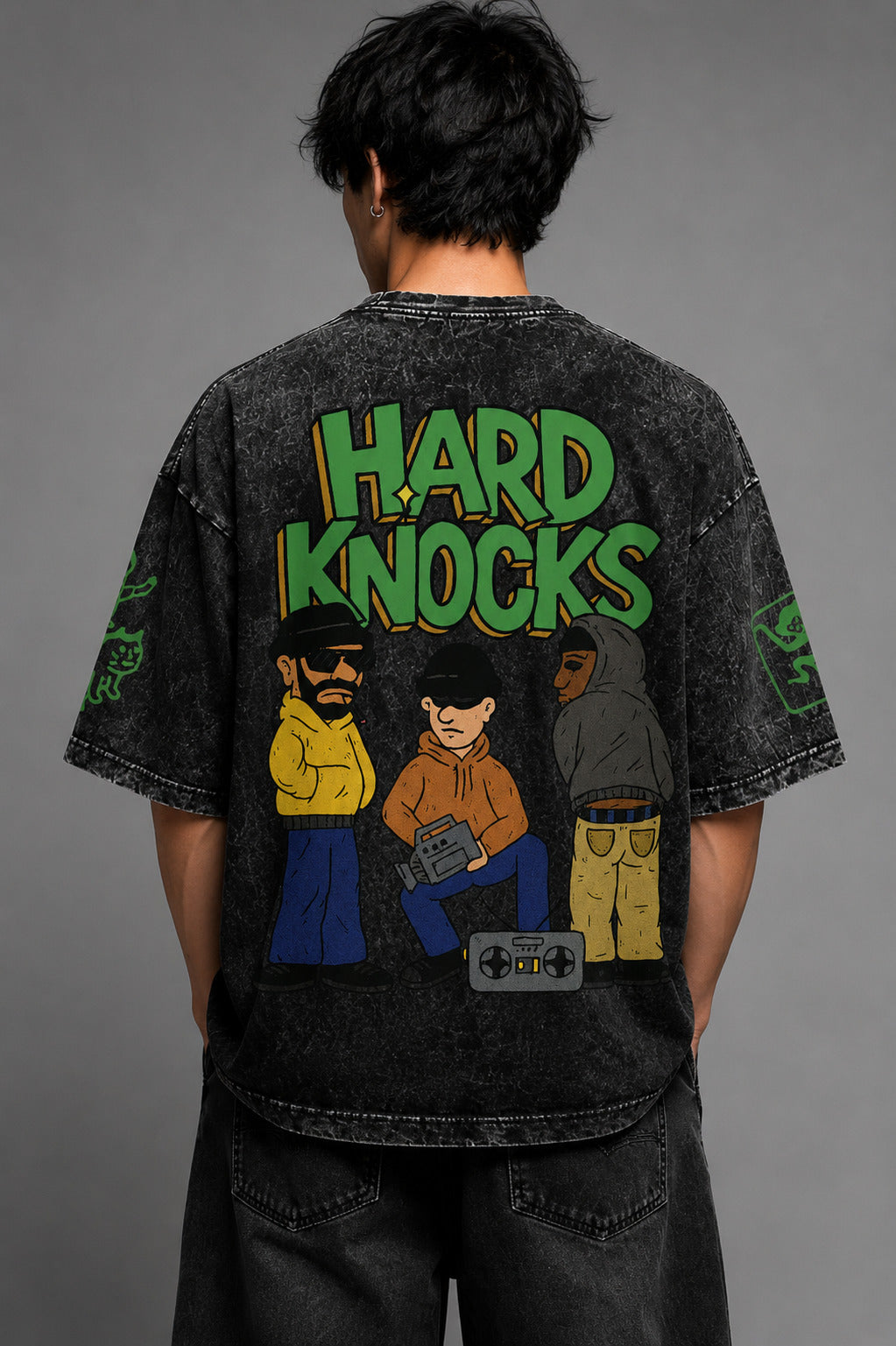 Hard Knocks Designed Vintage Oversized T-shirt