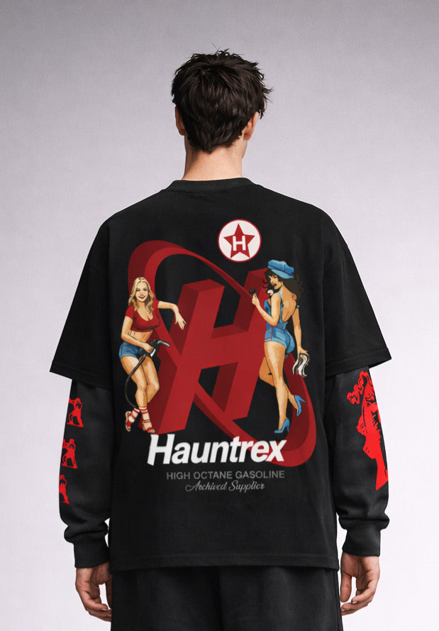 Hauntrex Gasoline B&G LS Oversized Tee