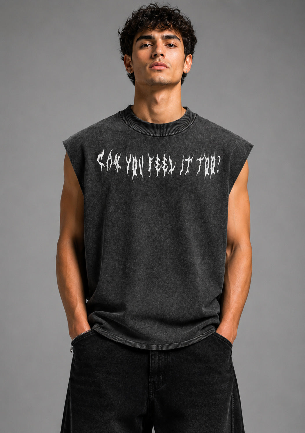 Can You Feel It Too Designed Vintage Oversized Tank