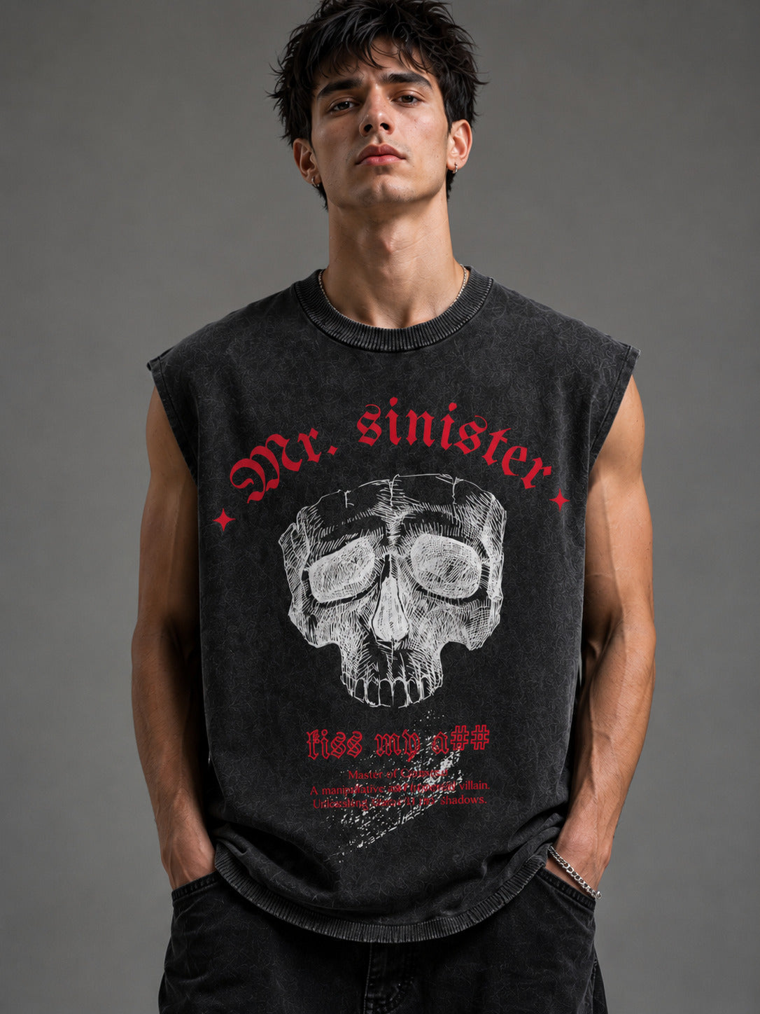 Mr. Sinister Designed Vintage Oversized Tank