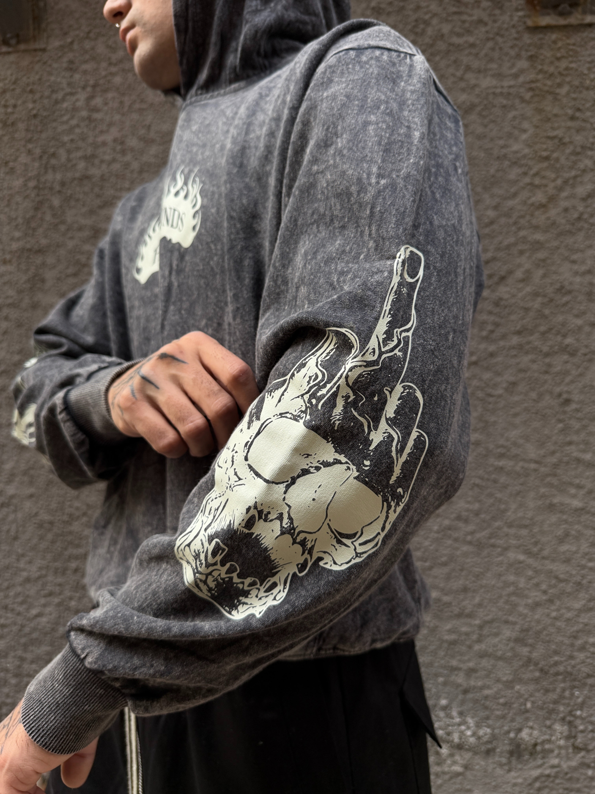 Hell Hounds Designed Oversized Hoodie