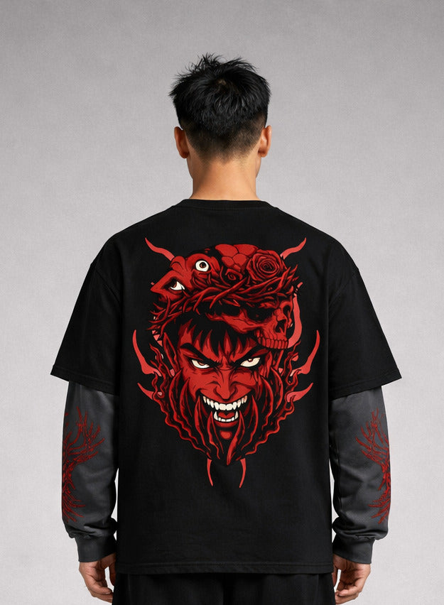 Berserk Designed B&G Oversized Long Sleeve T-shirt