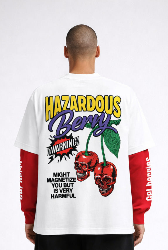 Hazardous Berry W&R LS Oversized Tee