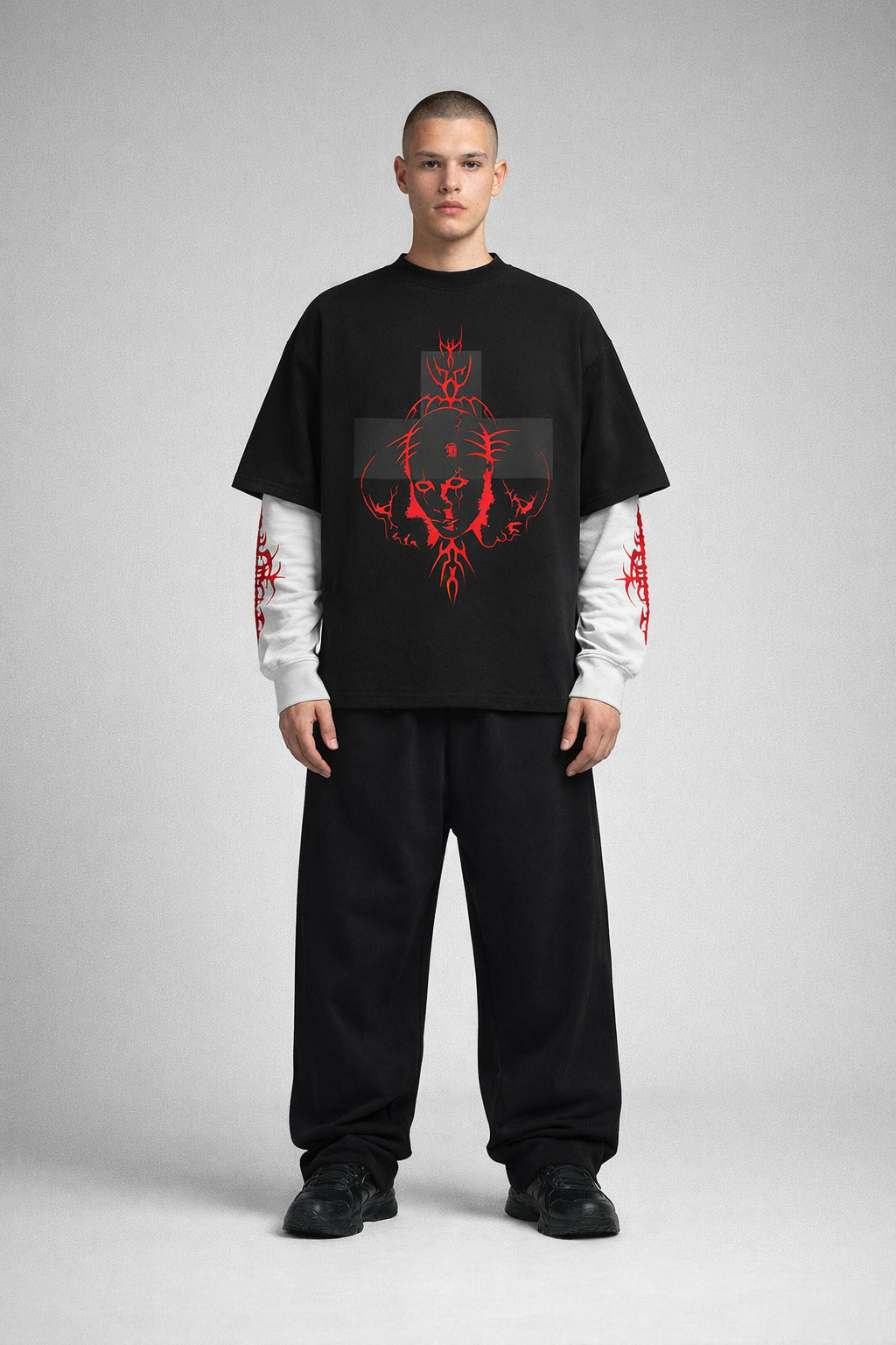 Blessed by Damage Designed Oversized Long Sleeve T-shirt