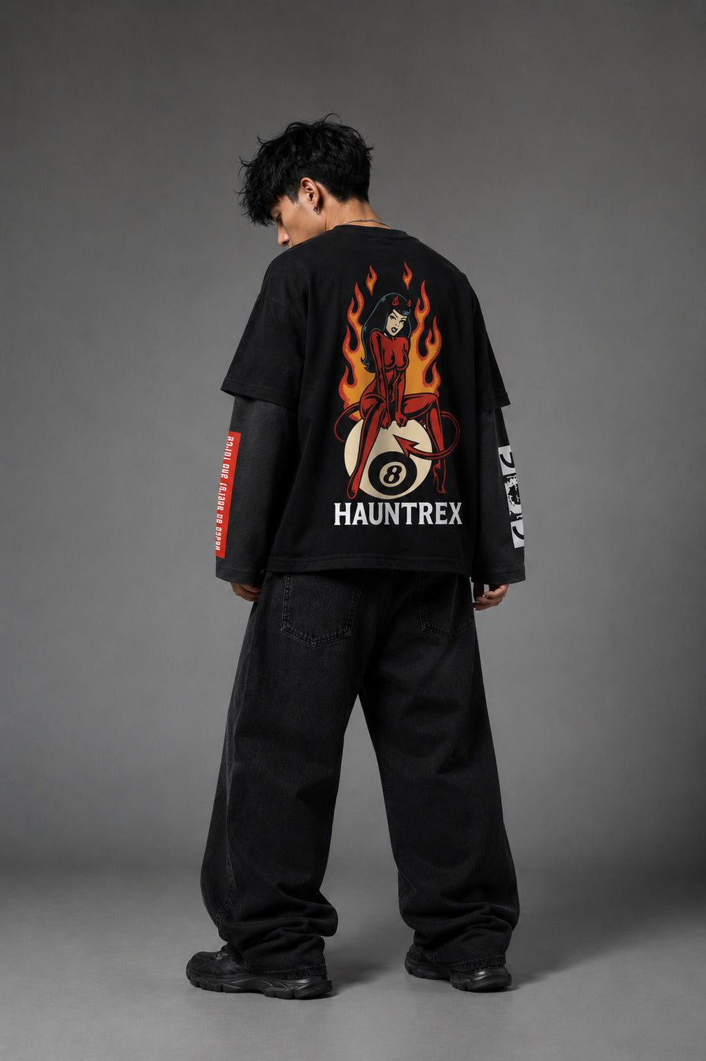 Hooked On Cherry B&G LS Oversized Tee
