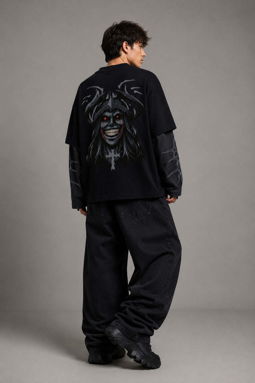 Solo Leveling Designed B&G Oversized Long Sleeve T-shirt