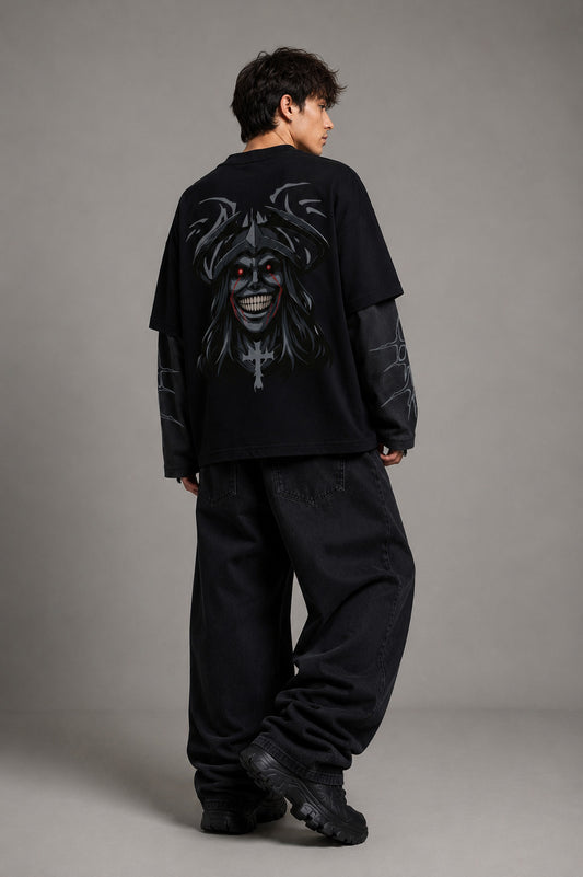 Solo Leveling Designed B&G Oversized Long Sleeve T-shirt