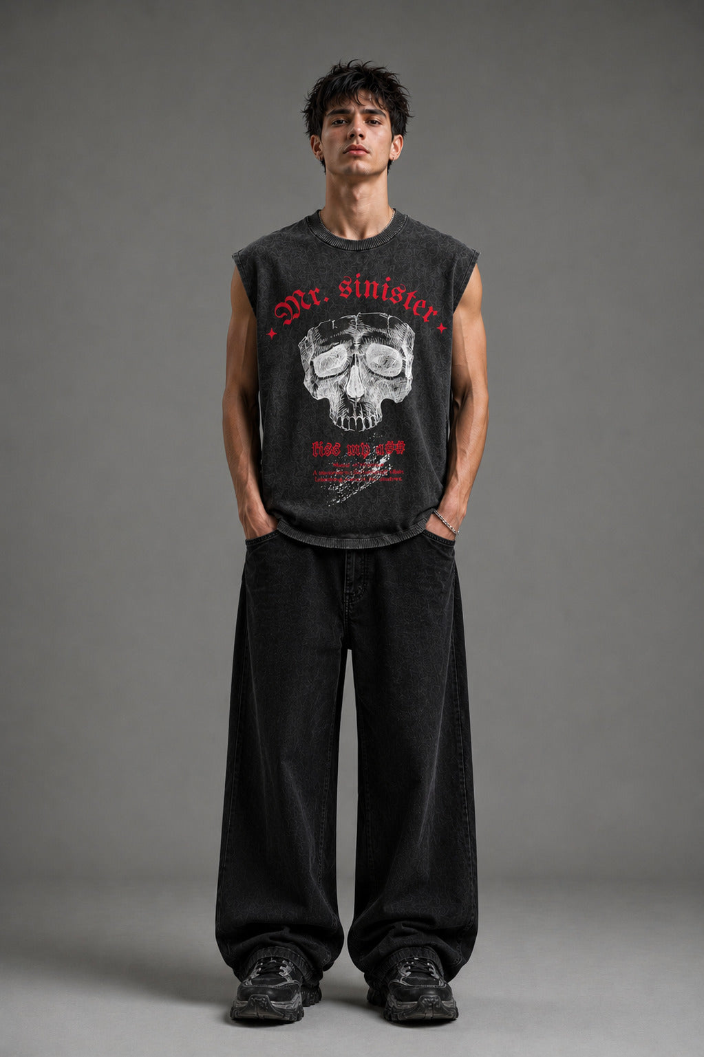 Mr. Sinister Designed Vintage Oversized Tank