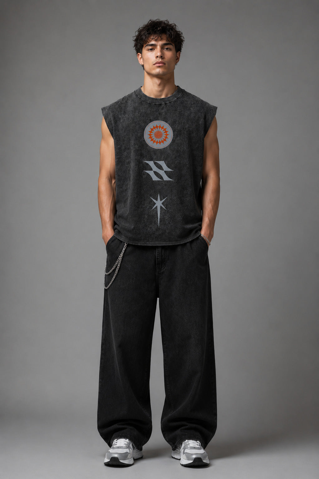 Never Run Designed Vintage Oversized Tank