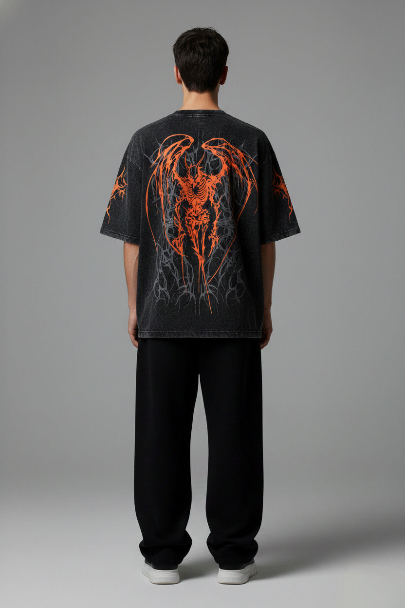 Encrypted Soul Designed Vintage Oversized T-shirt
