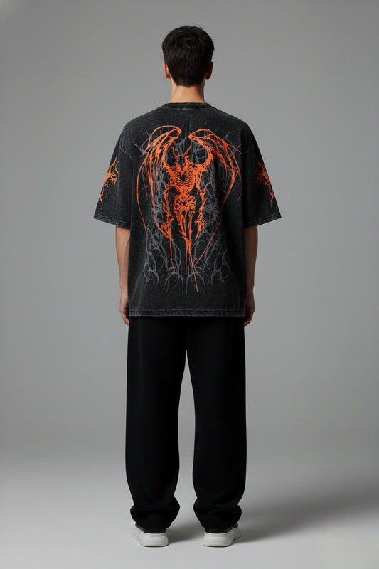 Encrypted Soul Designed Vintage Oversized T-shirt