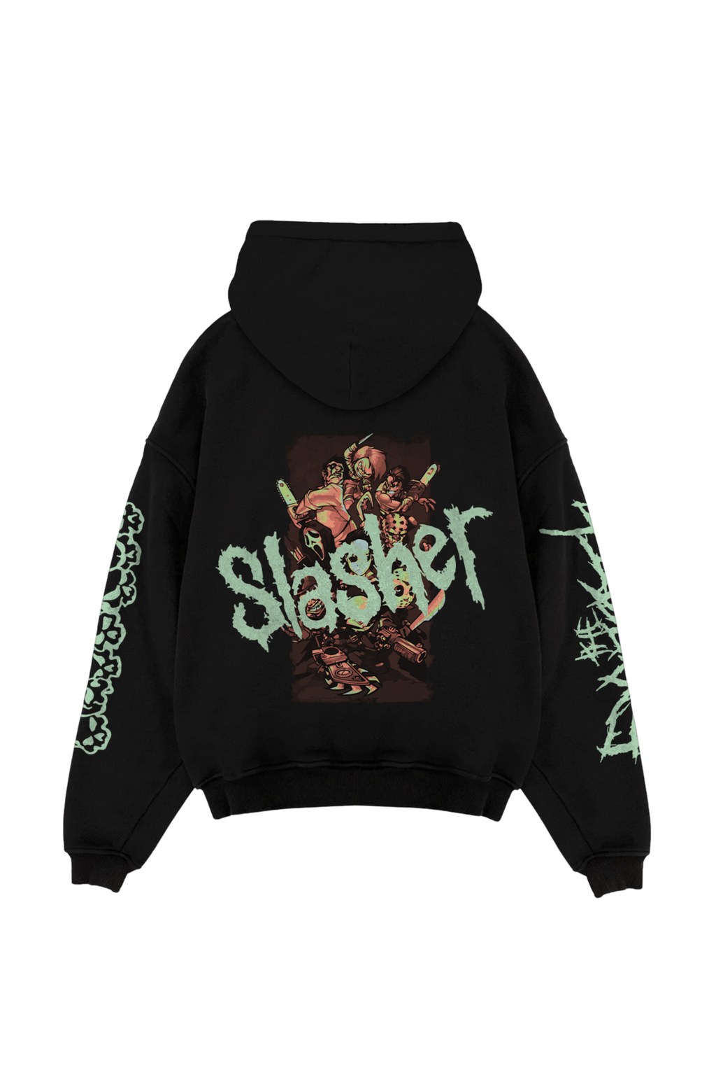 Slasher Designed Oversized Hoodie