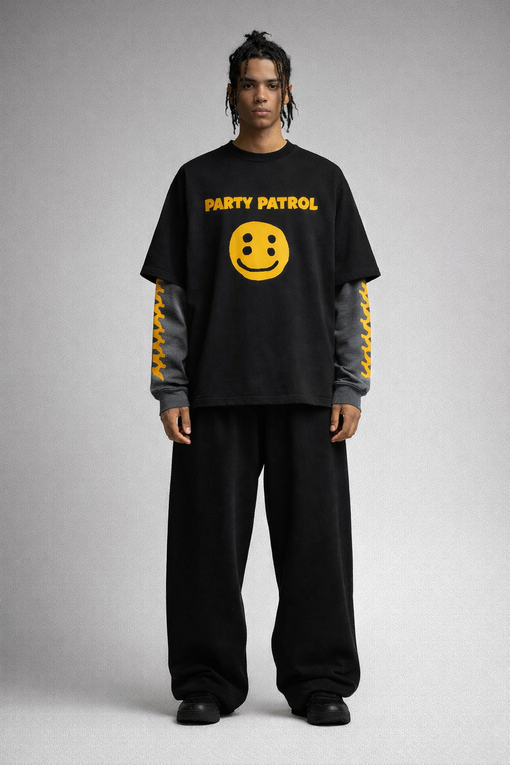 Party Patrol B&G LS Oversized Tee