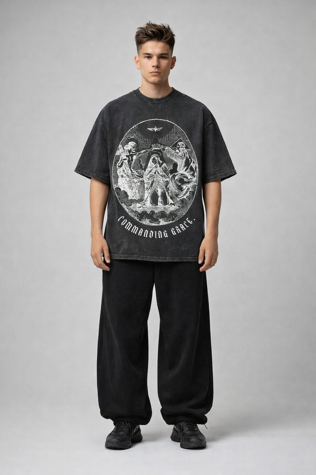 Mystic Monarch Designed Vintage Oversized T-shirt