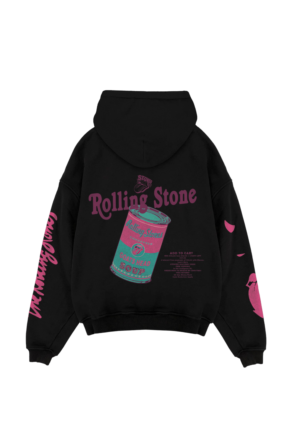 The Rolling Stones Designed Oversized Hoodie