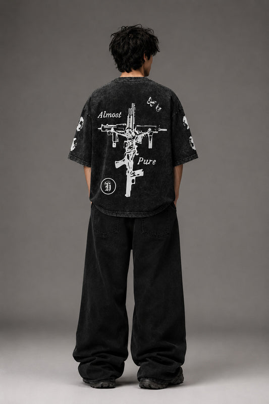 Almost Pure Designed Vintage Oversized Tee
