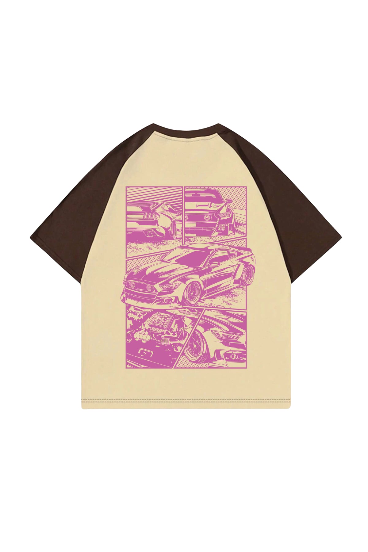 Mustang Designed Ranglan Oversized T-shirt