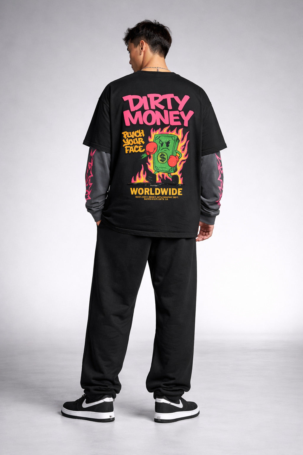 Dirty Money B&G LS Oversized Tee